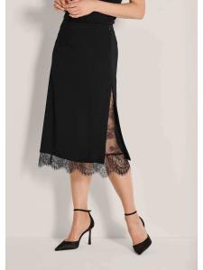 MADELEINE Элегантная юбка А-силуэта с застежкой-молнией, черного цвета