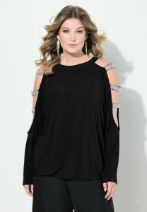 Топ MIAMODA Long sleeved top, Black