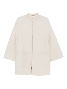 Пальто Mantel на молнии с рукавами колокол Agnona, нейтральный