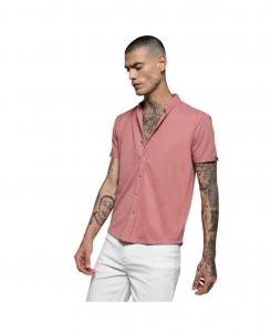 Мужская базовая рубашка лососево-розового цвета Campus Sutra, Pink