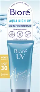 Солнцезащитный крем Bioré Aqua Rich UV Leichtes Feuchtigkeitsfluid LSF 30