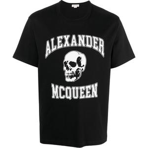 Графическая футболка с принтом Crewneck Alexander McQueen, черный