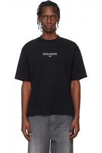 Off-White Черная футболка для скейтбординга с надписью