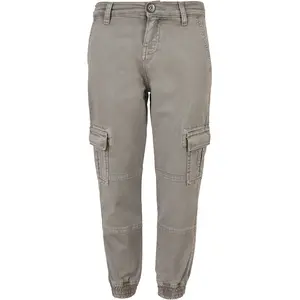 Джоггеры Urban Classics Washed Cargo Twill, серый