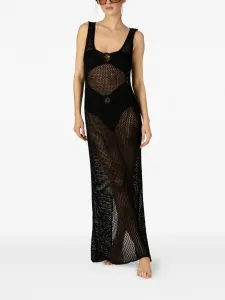 Платье Lunara в технике кроше Paramidonna, черный