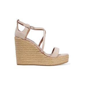 Женские босоножки Jenny Flesh Kicksuede Wedge Sandals In Pink Tabitha Simmons