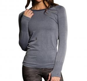 Onzie Бесшовный топ с длинными рукавами и эффектом потертости, серый