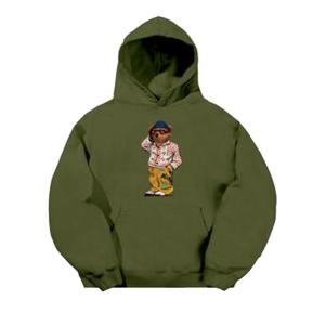 Худи Market Folk Fitted Bear Hoodie, Sphagnum