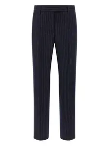 Шерстяные брюки Franca в тонкую полоску ALBERTO BIANI, фиолетовый