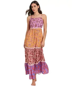 Женское макси-платье с завязками на спине Red Carter, мультиколор