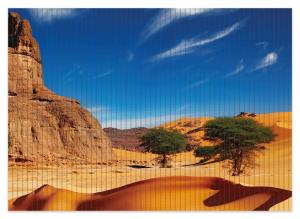 Коврик для душа Wallario, нескользящий коврик, коврик для ванной, коврик в пустыне Сахара, размер ок. 70 х 50 см, коричневый