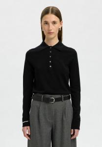 Топ Selected Femme SLFTHEA COLLAR NECK, Black