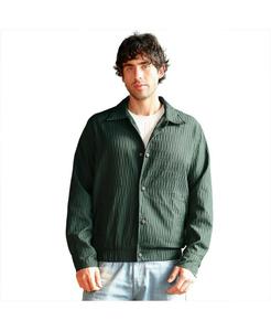 Мужская куртка-бомбер изумрудно-зеленого цвета с тактильными складками Campus Sutra, Green