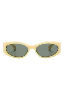 Солнцезащитные очки Les lunettes в овальной оправе JACQUEMUS, желтый