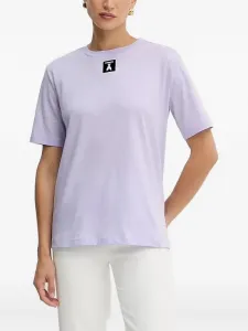Футболка с нашивкой-логотипом Patrizia Pepe, фиолетовый