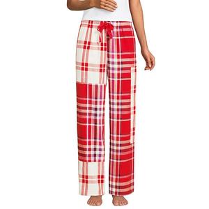 Женские пижамные брюки из фланели в стиле пэчворк Lands' End