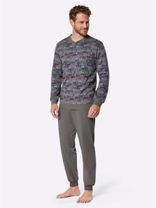 WITT WEIDEN Пижама серого цвета с принтом