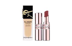 SAINT LAURENT Жидкий тональный крем бальзам для губ набор косметики кремовая кожа стойкий тон 25мл+3,1г