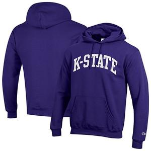 Мужской фиолетовый свитшот Kansas State Wildcats Basic Arch Fleece Champion