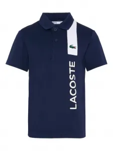 Поло из пике с короткими рукавами Lacoste Kids, синий