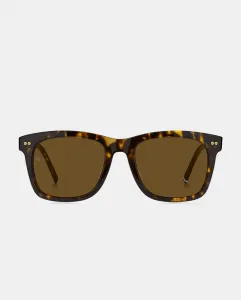 Мужские солнцезащитные очки квадратной формы из ацетата Tommy Hilfiger, коричневый
