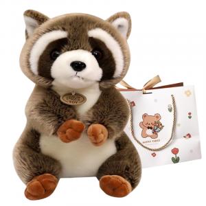 Милый плюшевый игрушка Zoo Tribe Raccoon OU DI PIG