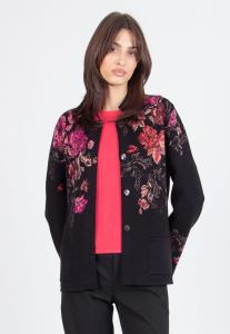 Кардиган Ivko JACQUARD FURNISHING FLORALS PATTERN, Chocolate Black/Black