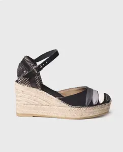 Женские эспадрильи на танкетке из ткани с пряжкой Toni Pons, черный