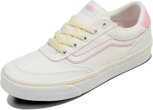 Женские кеды Vans Brooklyn LS, Низкие кроссовки для повседневной носки, прогулок, работы и моды, Pastel Pop Blanc De Blanc