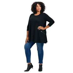 Женская туника Alina Hacci с молнией plus size Avenue, Black