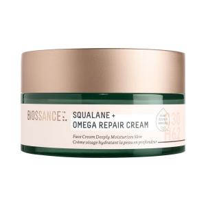 Увлажняющий крем Omega Repair для глубокого увлажнения с керамидами, гиалуроновой кислотой и скваланом. Biossance, 3 oz /100 mL
