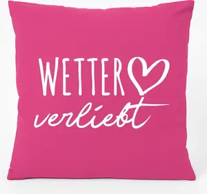Подушка для дивана Huuraa Weather Ruhr Love Gift 40x40 см с наполнителем цвета фуксии, хлопковый сувенир Weather Ruhr Hellweg Druckerei
