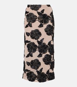 Юбка миди с цветочным принтом Rotate, Warm Taupe (Beige)