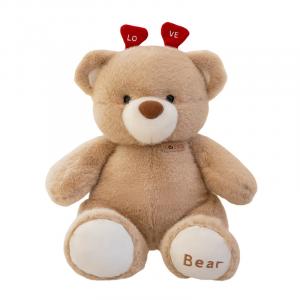 Милый плюшевый мишка-зайчик в стиле Healing Style, высота 25см/35см/45см MLING, коричневый