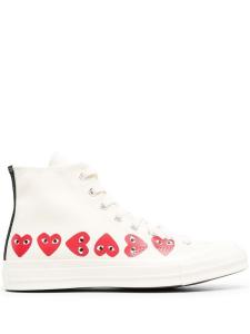 Высокие кеды с принтом Comme Des Garçons Play x Converse, бежевый