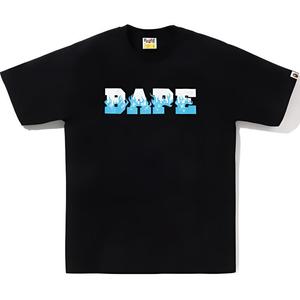 Футболка Flame Bape Logo A BATHING APE, бело-красная