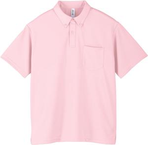 Футболка-поло Glimmer 00331-ABP с коротким рукавом, плотность ткани 4,4 унции, на пуговицах, с карманом, светло-розовый