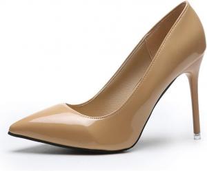 Женские туфли-лодочки с острым носком и тонким каблуком, замшевые, без застежки, для свадьбы и вечеринки VFDB, X-Apricot