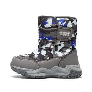 Нескользящие, износостойкие, быстросохнущие, теплые детские ботинки средней высоты TALKING TOM, серый/камуфляж