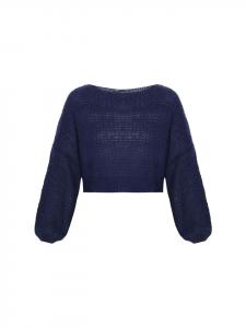 Женский свитер темно-синего цвета DreiMaster Vintage