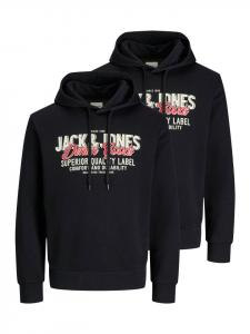 Jack & Jones Логотип толстовки/худи черного цвета