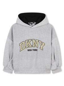 Dkny Kids худи с вышитым логотипом, серый