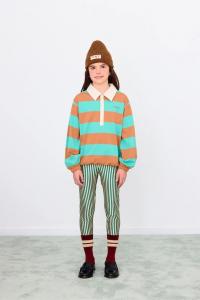 Детские леггинсы ПОЛОСАТЫЕ БЛЕСТЯЩИЕ ЛЕГГИНСЫ Tinycottons, зеленый