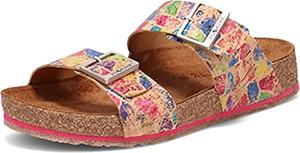 HAFLINGER Andrea Elegant кожаные сандалии с резиновой подошвой и корковой латексной стелькой Unisex, розовый