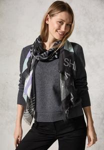 Шарф MIT FOLIENPRINT Cecil, черный