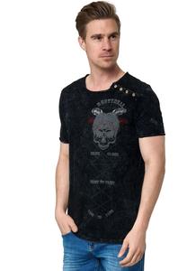 Футболка с выцветшим принтом RUSTY NEAL, черный