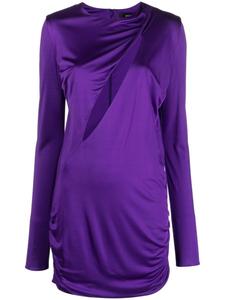 Versace платье мини с вырезом, фиолетовый