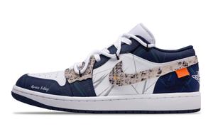 Баскетбольные кроссовки Air 1 Vintage Men Low-Touch White Blue Grey Jordan