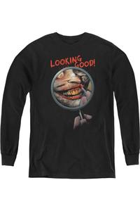 Футболка с длинным рукавом для детей "Batman Looking Good" Gildan, черный