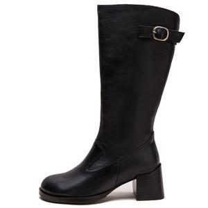 MATA Женские высокие сапоги на каблуке 5,5 см черные, цвет Black